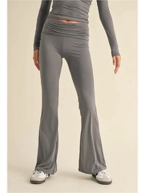 Kimberly C New with tags Soft Knit Foldover Flare Pants